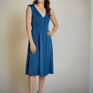 Luxe-y Day Satin Blue MIdi Dress